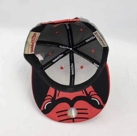 Chicago Bulls Mitchell & Ness Snapback Hat Cap Grey/Red Adult One size Canvas - Picture 8 of 10